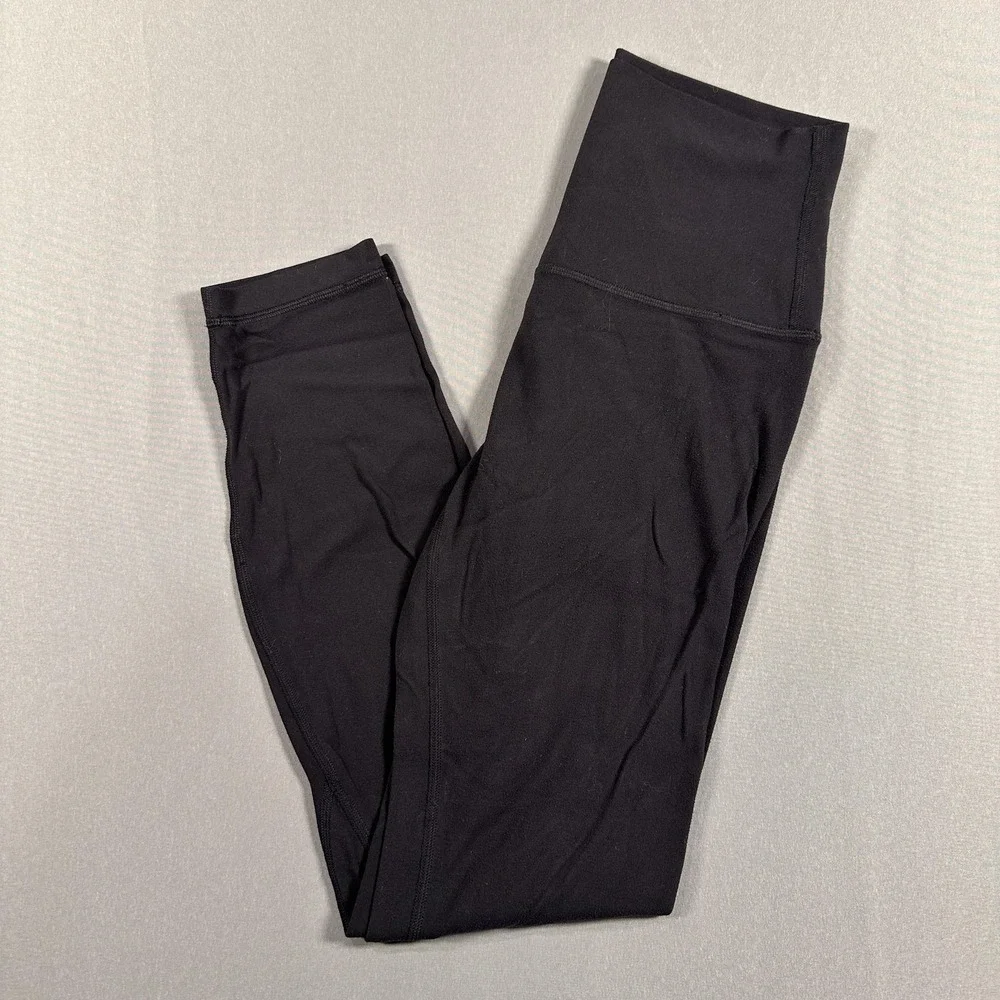 Lululemon Leggings Womens 4 Black High Rise Ankle Yoga Athletic Stretch Gym